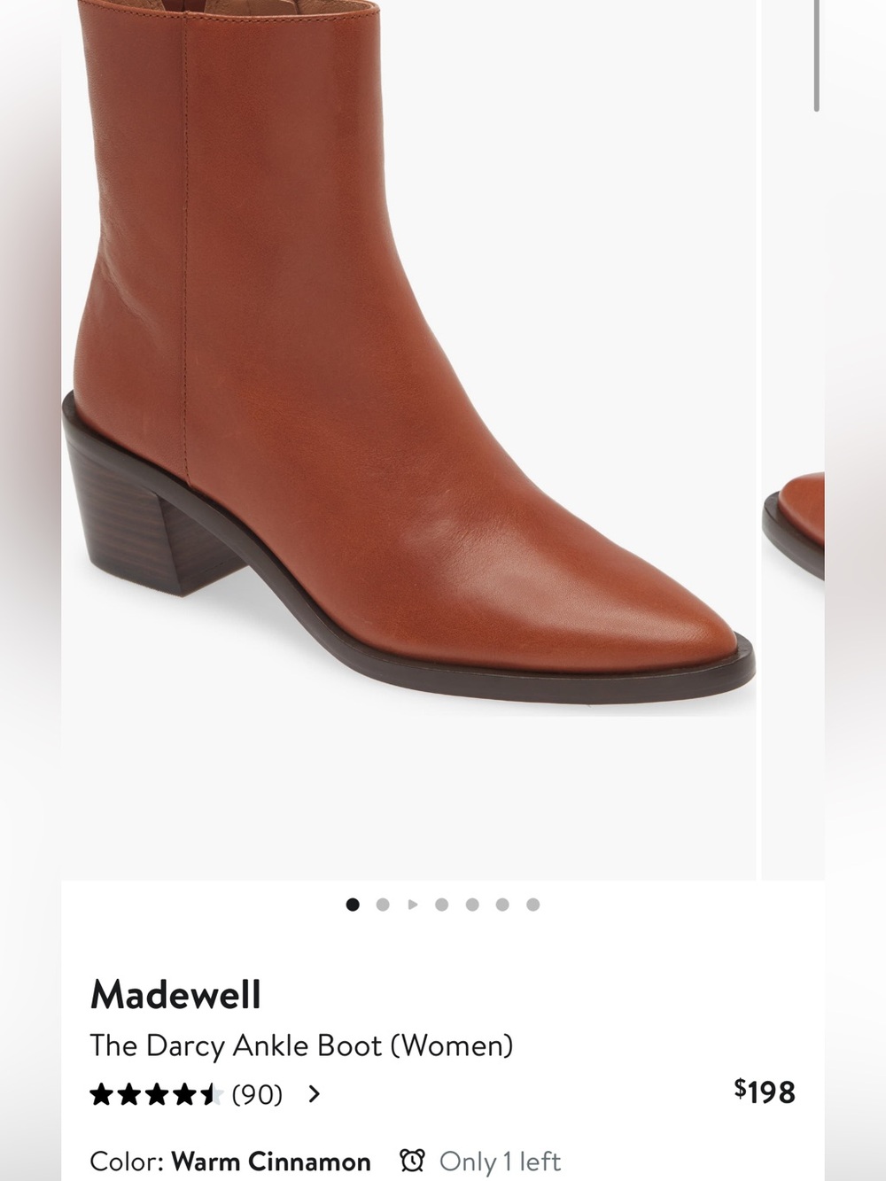 Madewell Darcy Ankle Boot in Chestnut